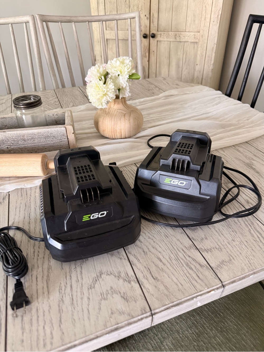 EGO CH2100 56V Battery Chargers (2) Pre Owned Working Tools Electric Mower EUC